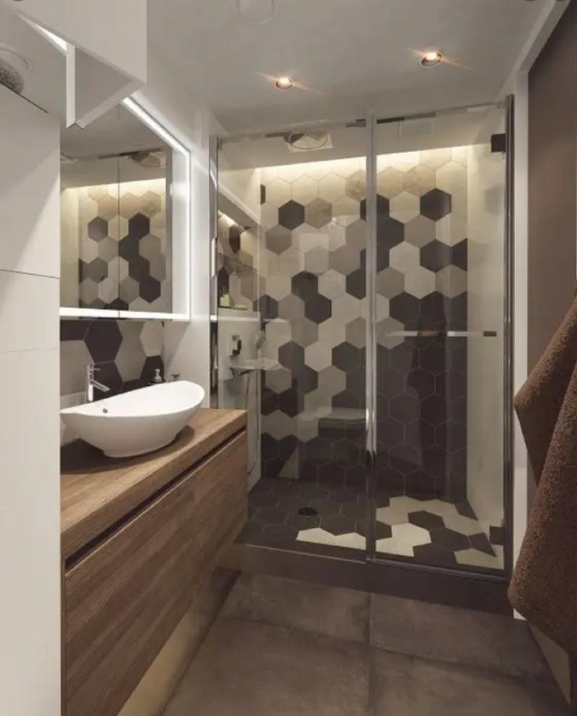 hex bath tile