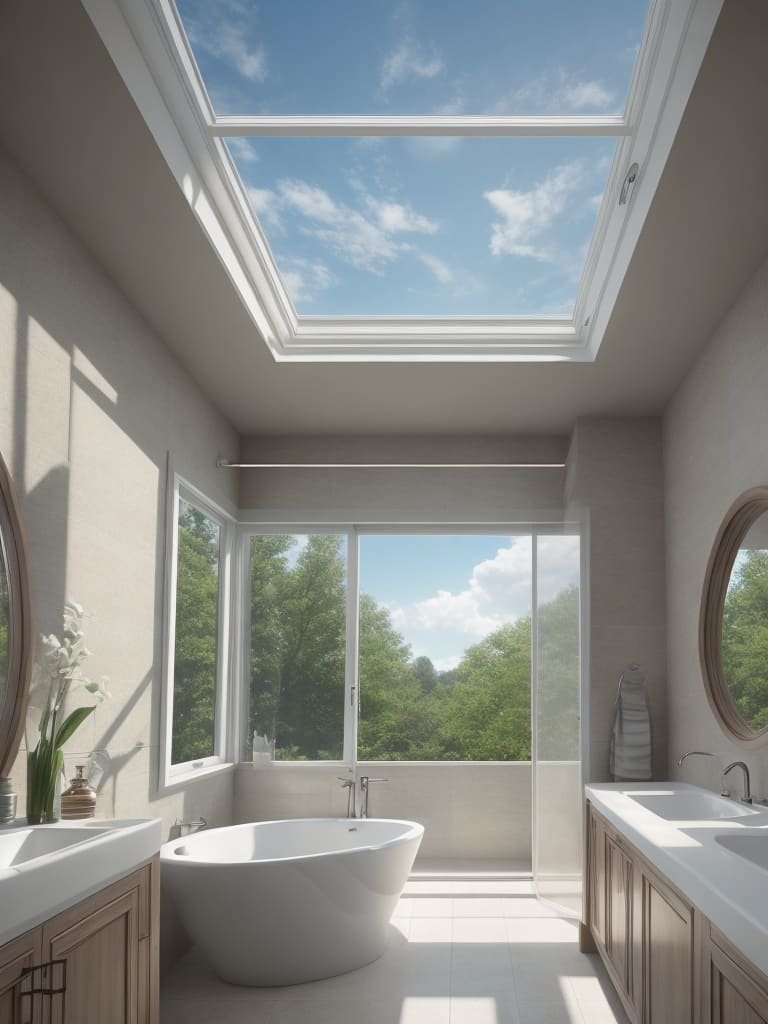 Bathroom skylight that Harness Natural Light Bathroom skylight that Harness Natural Light