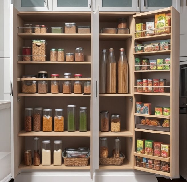 Steal Our Best Ideas to Create Your Dream Kitchen 4 Pull-Out Pantry: Maximize Space Efficiency