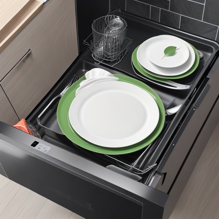 A state-of-the-art, energy-saving small dishwasher 