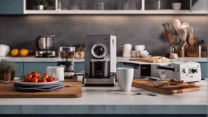 Kitchen appliances closeup
