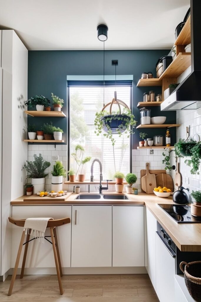 Small kitchen with smart storage solutions Small kitchen with smart storage solutions
